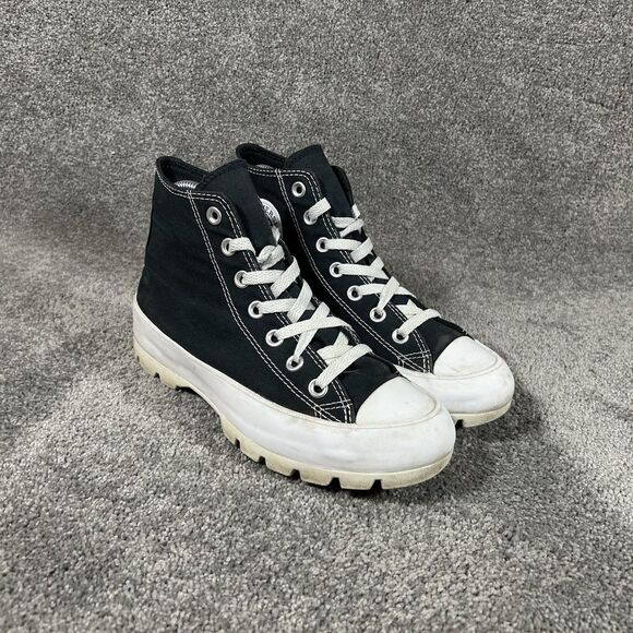 Converse CTAS Lugged Hi Top 565901C Black White Athletic Shoes Womens Size 6.5 - Picture 2 of 12